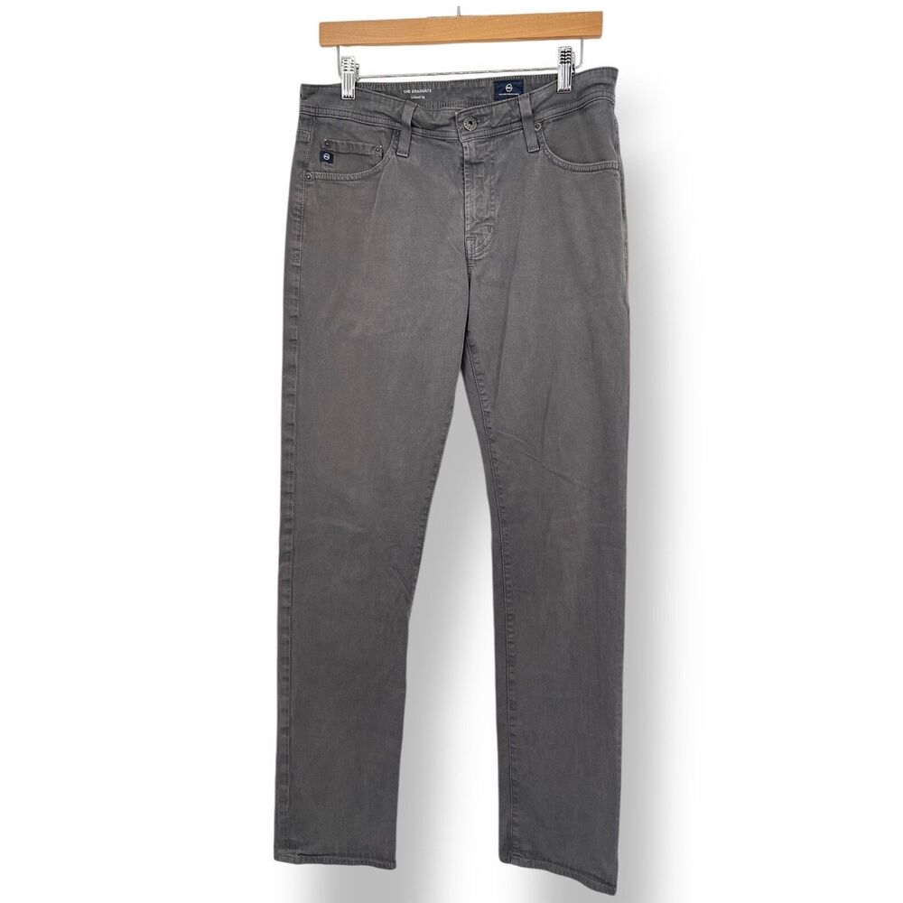 Adriano Goldschmied AG Men's The Graduate Tailored Leg Gray Pants Jeans 31x34